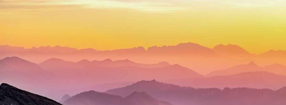silhouette of mountains